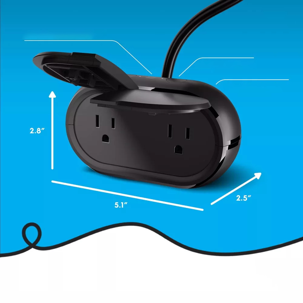 Prise intelligente extérieure Wi‑Fi étanche pour usage extérieur
