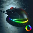 Souris gaming filaire ergonomique capteur optique 26K DPI avec RGB