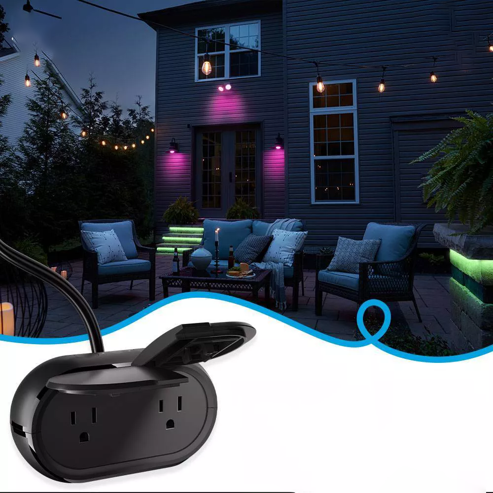 Prise intelligente extérieure Wi‑Fi étanche pour usage extérieur